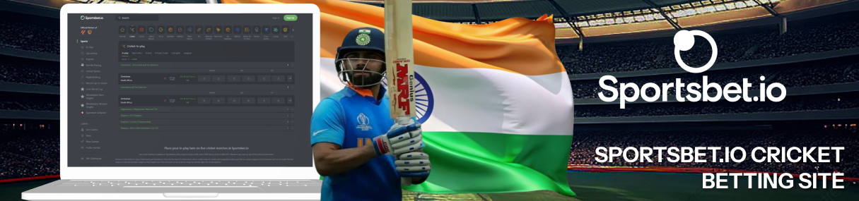 Sportsbet.io bookmaker offers cricket bettors an abundance of services